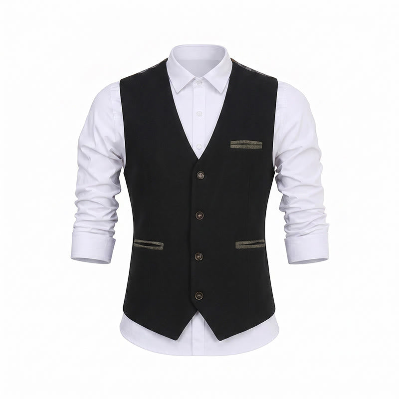 Men's Vintage Textured All Season Casual Suit Vest - image 13