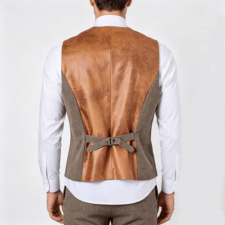 Men's Vintage Textured All Season Casual Suit Vest - image 3
