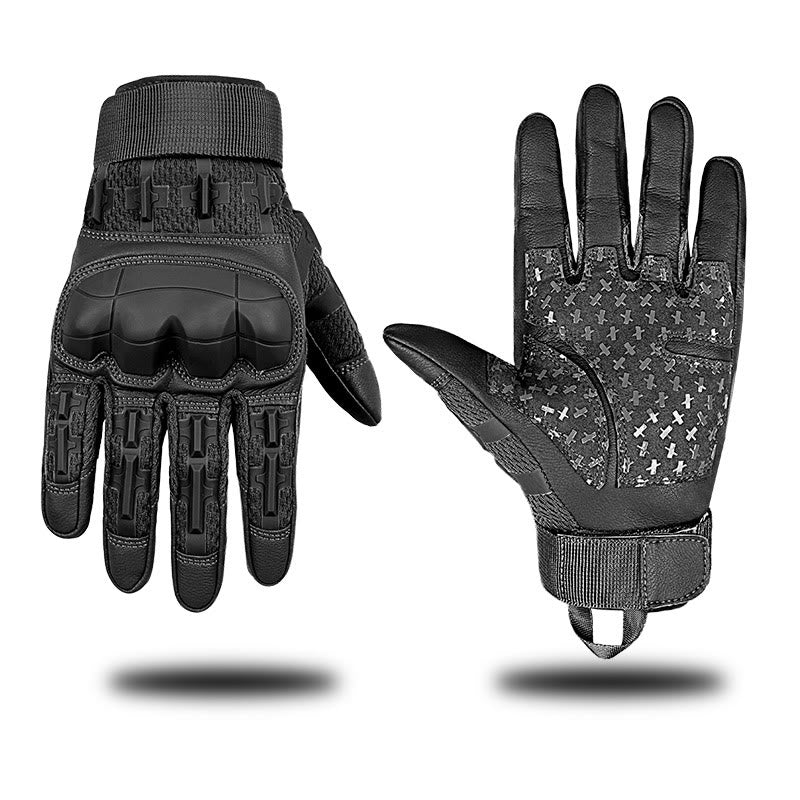 Shockproof Knuckle Protection Outdoor Tactical Gloves - Black - XL - image 11