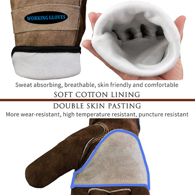 Heavy-Duty Safety Full Grain Leather Work Gloves - image 6