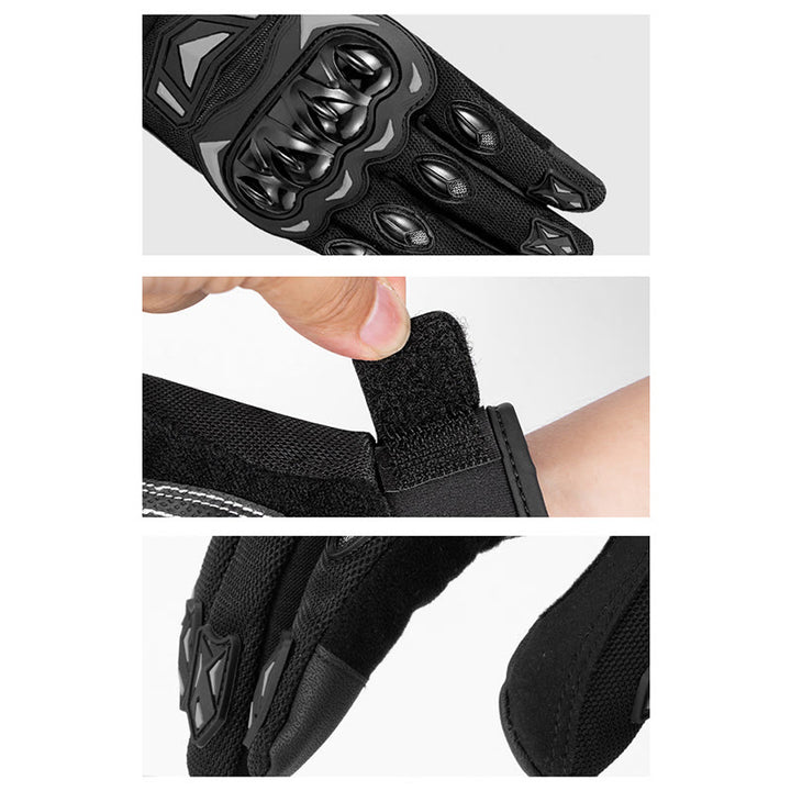 Full Finger Touchscreen Moto Gloves With Hard Knuckle Protection - image 9
