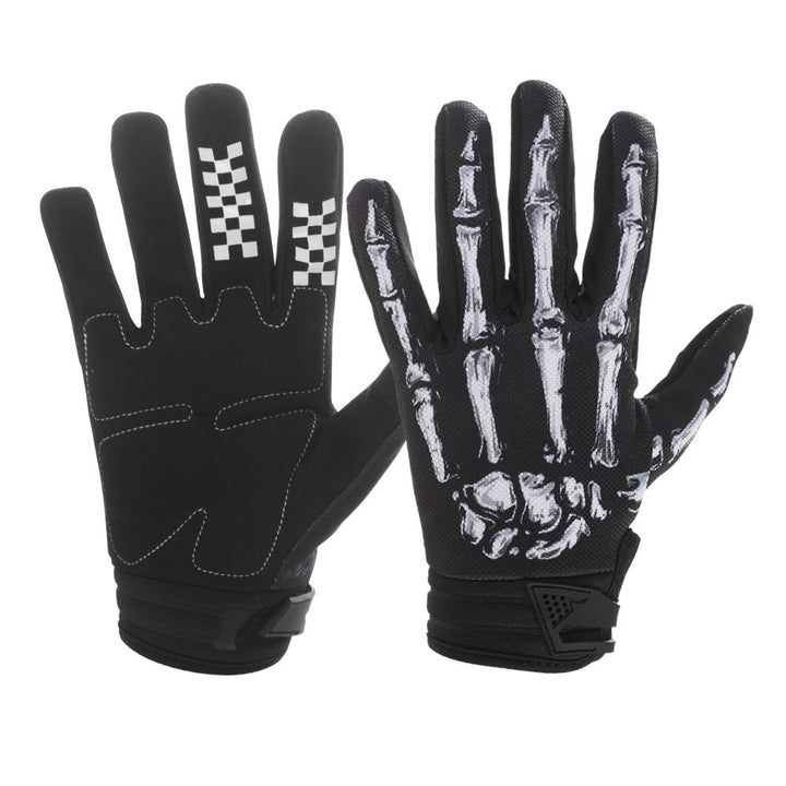 Rose Skeleton Motorcycle Touchscreen Full Finger Tactical Gloves - image 8