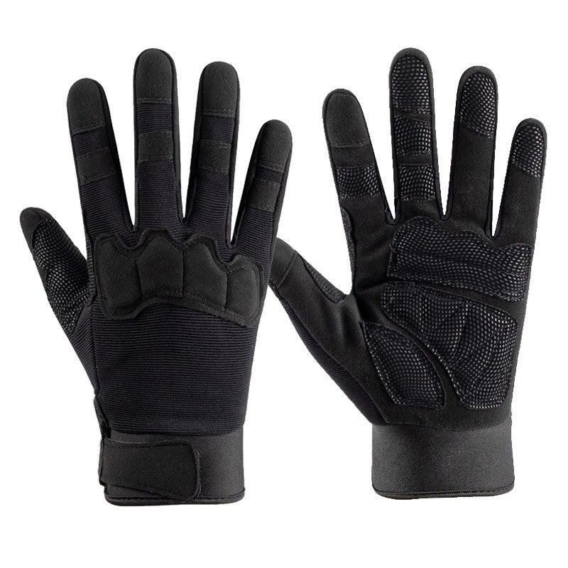 Full Finger Anti-Slip Padded Palm Military Tactical Gloves - Black - XL - image 2
