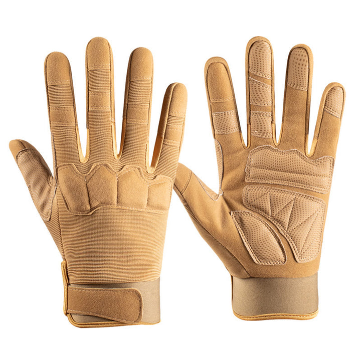 Full Finger Anti-Slip Padded Palm Military Tactical Gloves - Sandy - XL - image 4