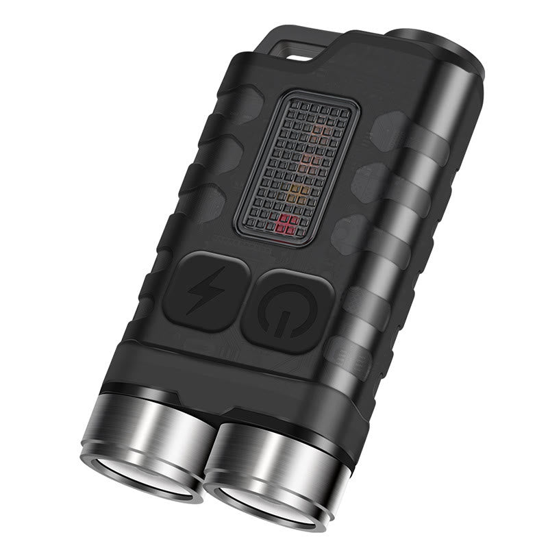 Outdoor Mini LED Dual Beam Rechargeable Flashlight Keychain - image 10