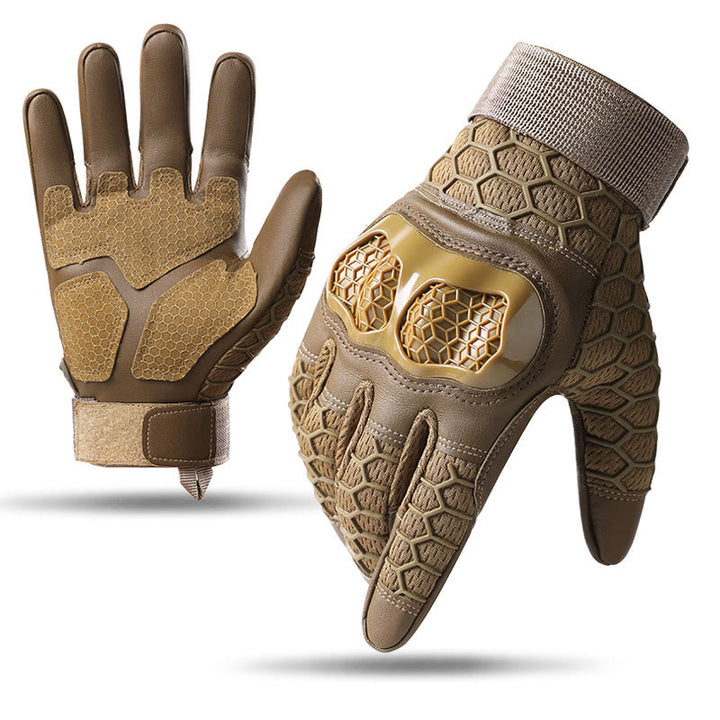 Protective Shooting Tactical Gloves With Knuckle Protection - Sandy - XL - image 5