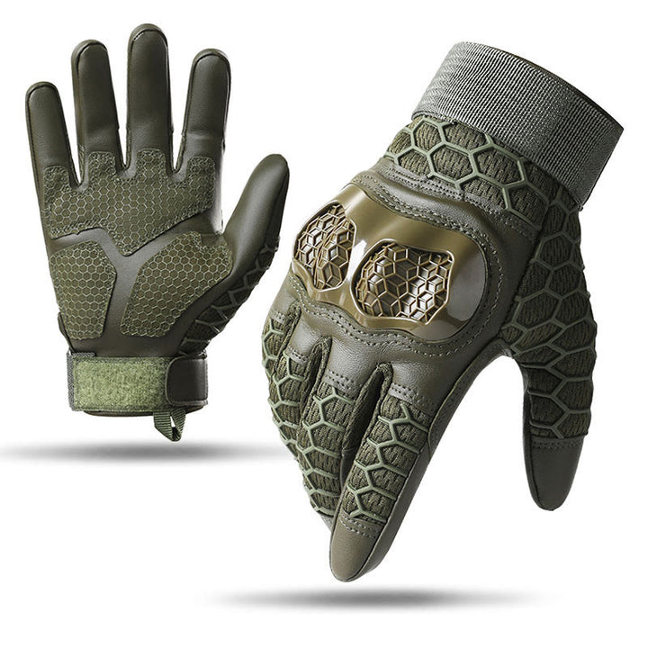 Protective Shooting Tactical Gloves With Knuckle Protection - Green - XL - image 6