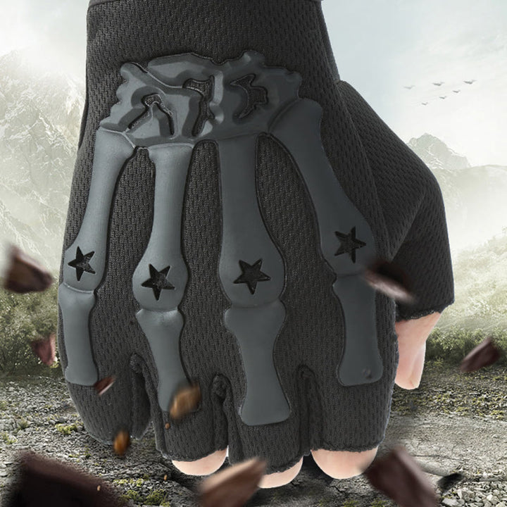 Breathable Cycling Tactical Gloves With Skeleton Knuckle Protection - image 2