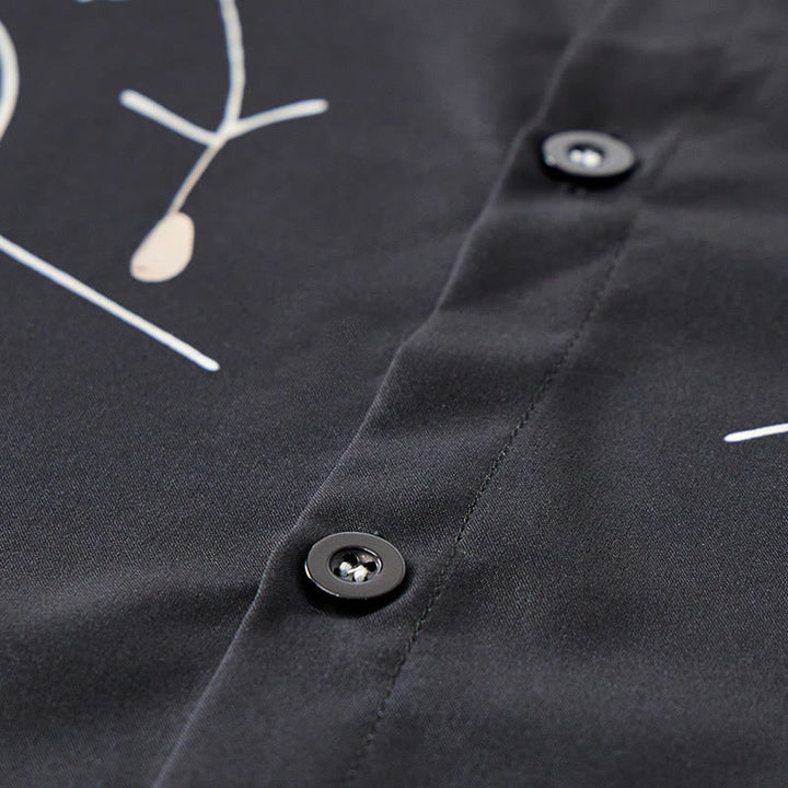 Black Western Floral Printed Cowboy Yoke Shirt - image 5