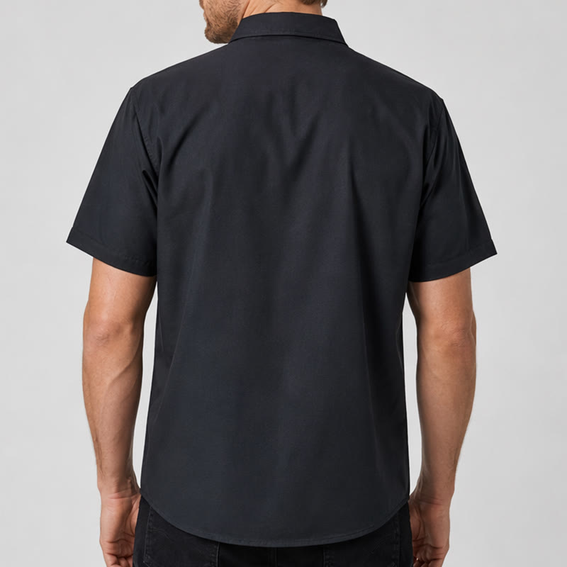 Black Cactus & Longhorn Skull Cowboy Yoke Shirt - image 2