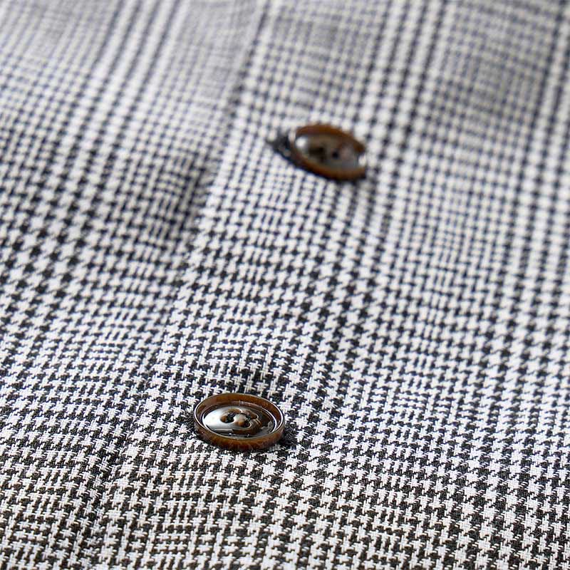 British Style Notched Collar Checkered V-Neck Suit Vest - image 6