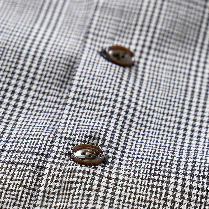British Style Notched Collar Checkered V-Neck Suit Vest - image 6