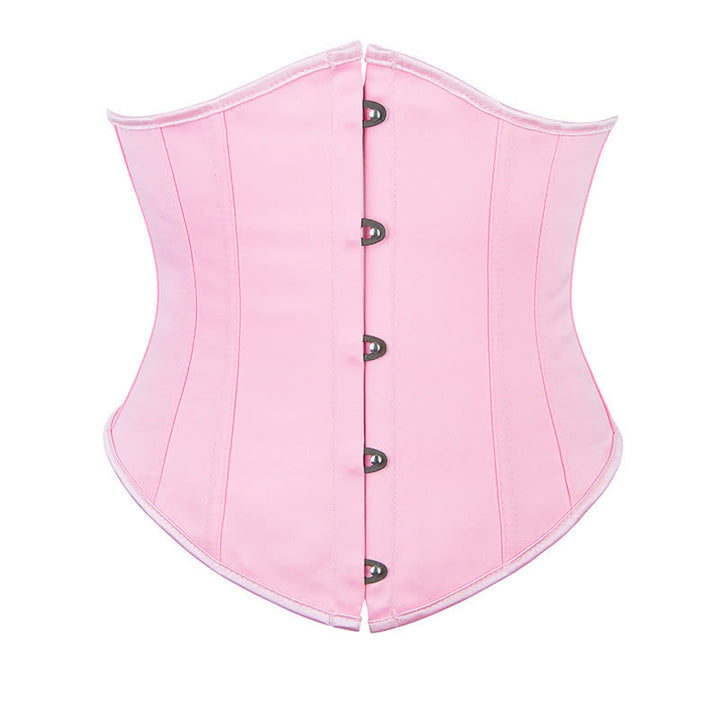 Women's Steampunk Waspie Underbust Corset For Dresses - Pink - 2XL - image 5
