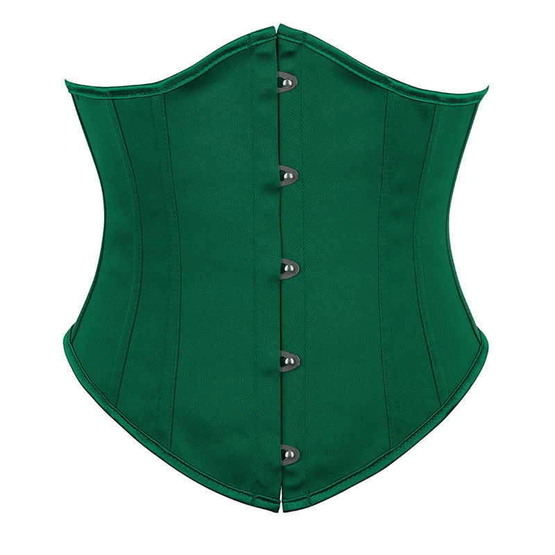 Women's Steampunk Waspie Underbust Corset For Dresses - Green - 2XL - image 4