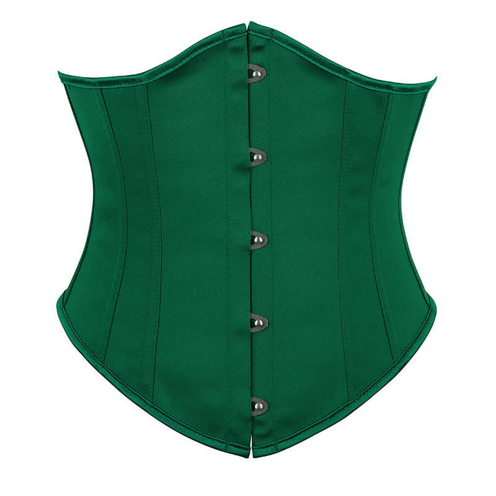Women's Steampunk Waspie Underbust Corset For Dresses - Green - 2XL - image 4