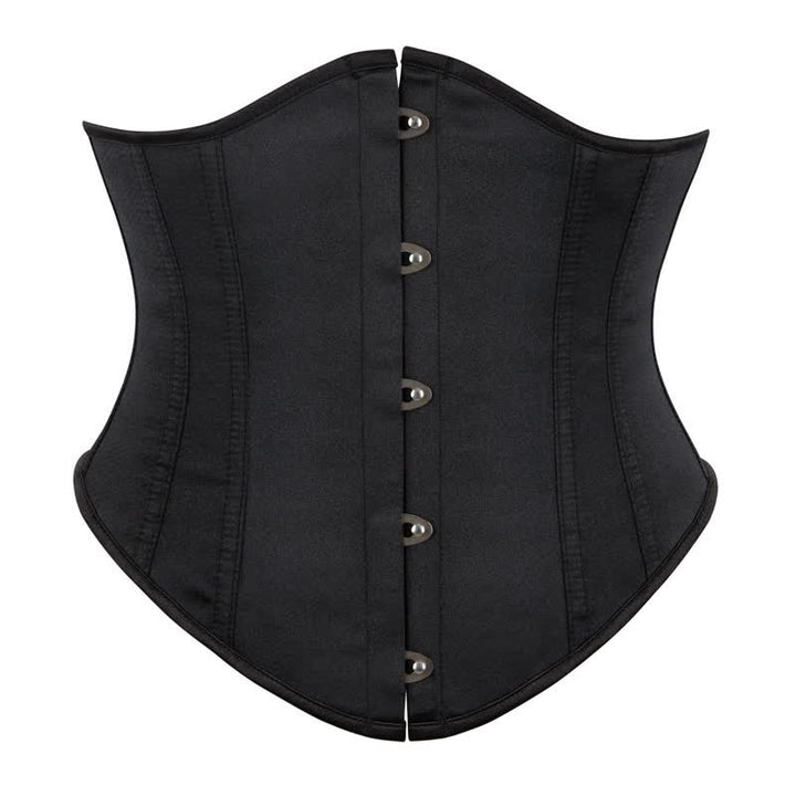 Women's Steampunk Waspie Underbust Corset For Dresses - Black - 2XL - image 1