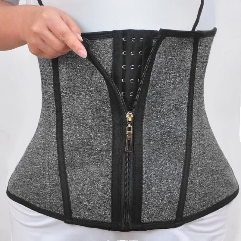 Women Nylon Boned Waist Trainer Multi Rear Hook Tummy Control Slim Corset Shaper - image 12
