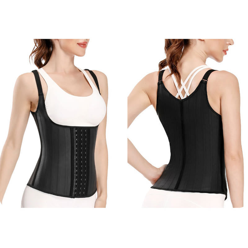 Women Latex Postpartum Shaper 25 Steel Bones Waist Trainer Vest Corset - image 4