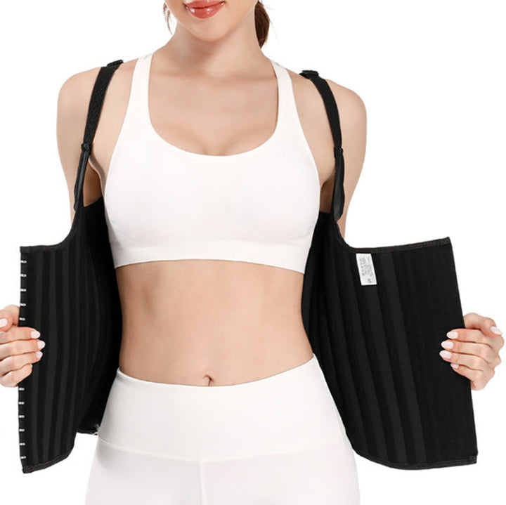 Women Latex Postpartum Shaper 25 Steel Bones Waist Trainer Vest Corset - image 5