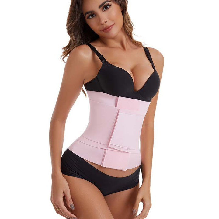 Women Polyester Corset Waist Trainer Tummy Control Body Shaper Belt - Pink - 2XL - image 3
