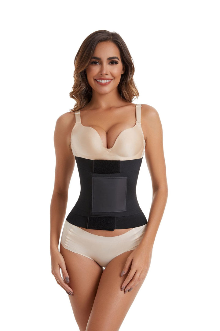 Women Polyester Corset Waist Trainer Tummy Control Body Shaper Belt - Black - 2XL - image 2