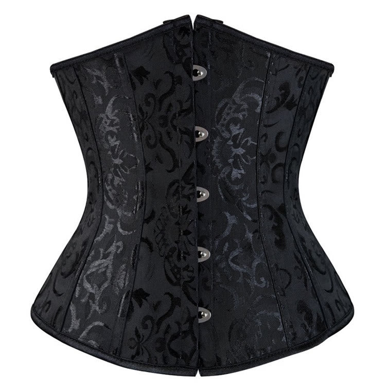 Women Polyester Lace Corset Off  Tummy Control Body Shaper - Black - XL - image 1