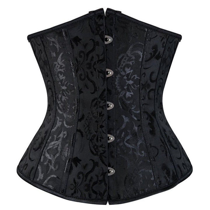 Women Polyester Lace Corset Off  Tummy Control Body Shaper - Black - XL - image 1