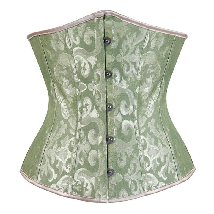 Women Polyester Lace Corset Off  Tummy Control Body Shaper - Grass Green - XL - image 6