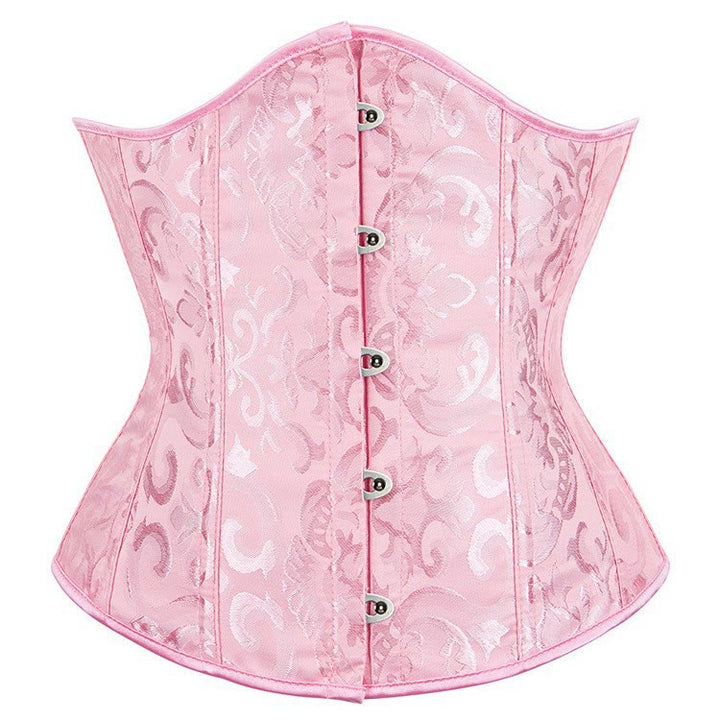 Women Polyester Lace Corset Off  Tummy Control Body Shaper - Pink - XL - image 9
