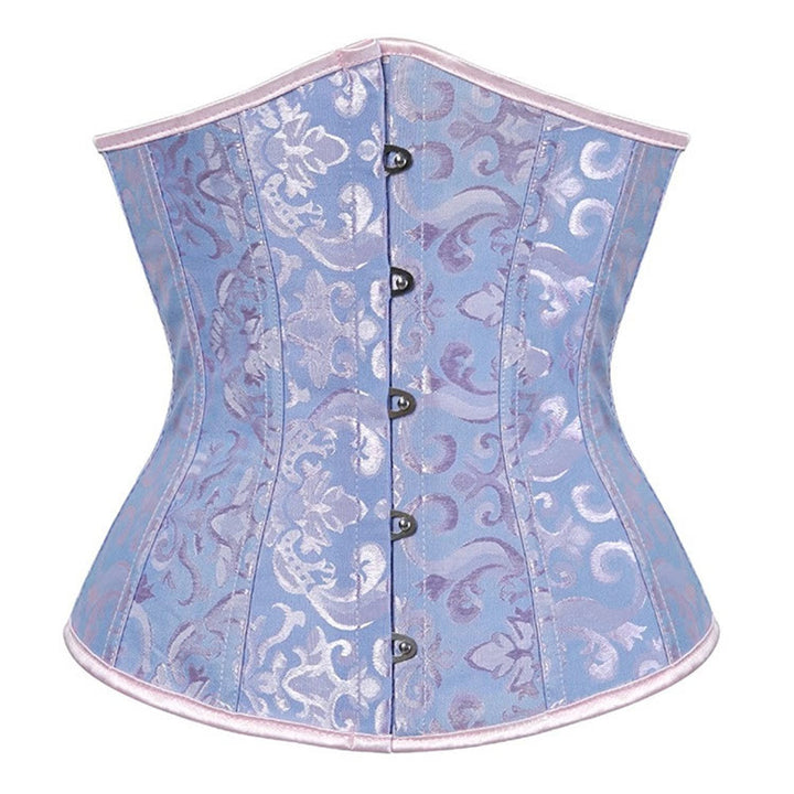 Women Polyester Lace Corset Off  Tummy Control Body Shaper - Lake Blue - XL - image 8