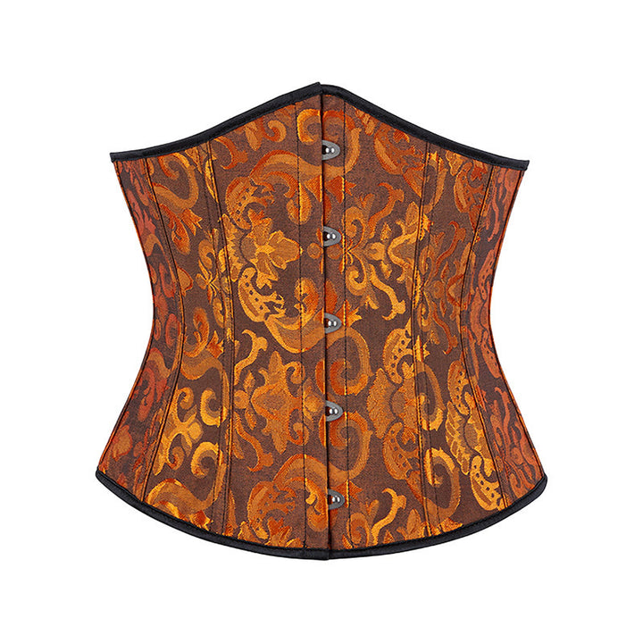 Women Short Jacquard Corset Waist Cincher Tummy Control Body Shaper - Black Gold - 6XL - image 19