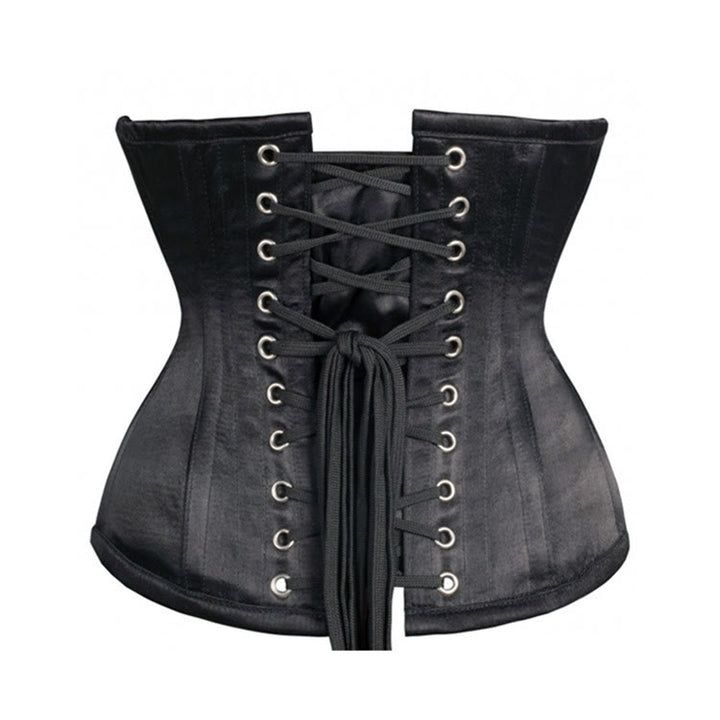 Women Satin Steel Boned Waist Trainer Corset Tummy Control Hourglass Body Shaper - image 2