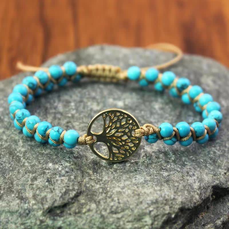 Spiritual Turquoise Tree of Life Healing Protection Bracelet - image 1