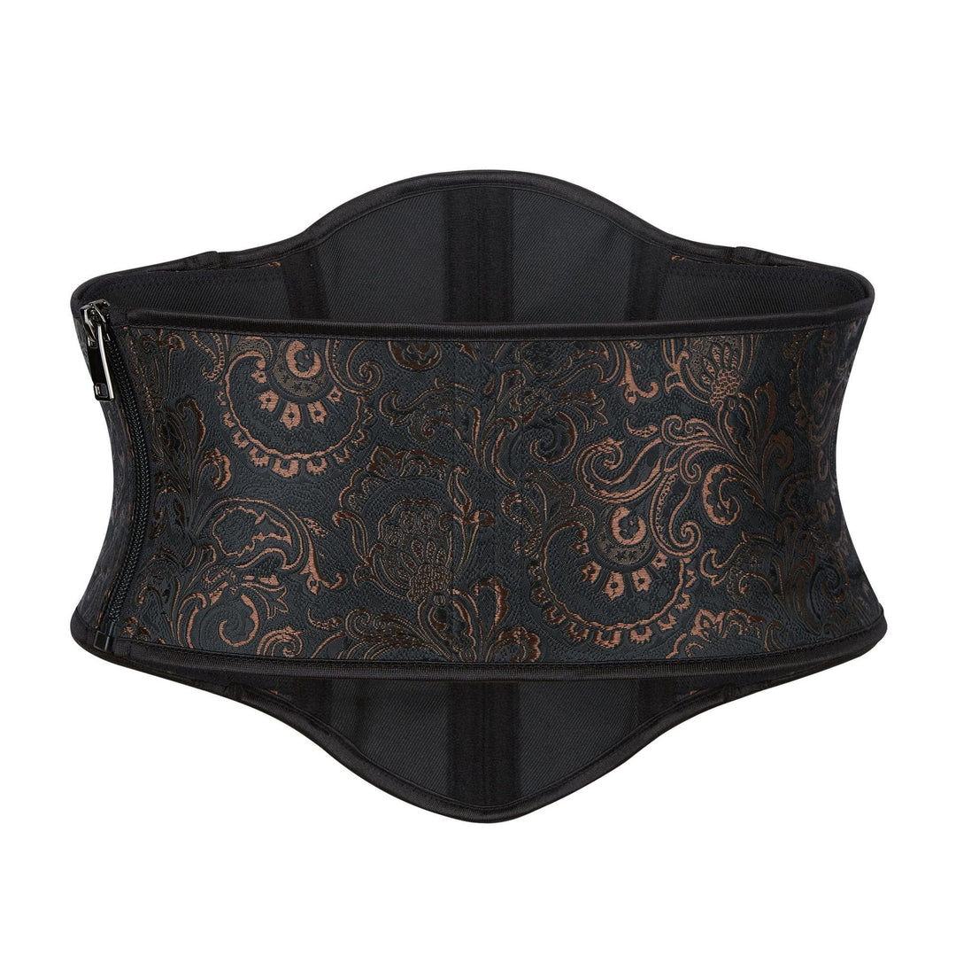 Women Retro Jacquard Waist Shaper 13 Bones Steel Boned Corset Tightening Hourglass Body Shapewear - image 2