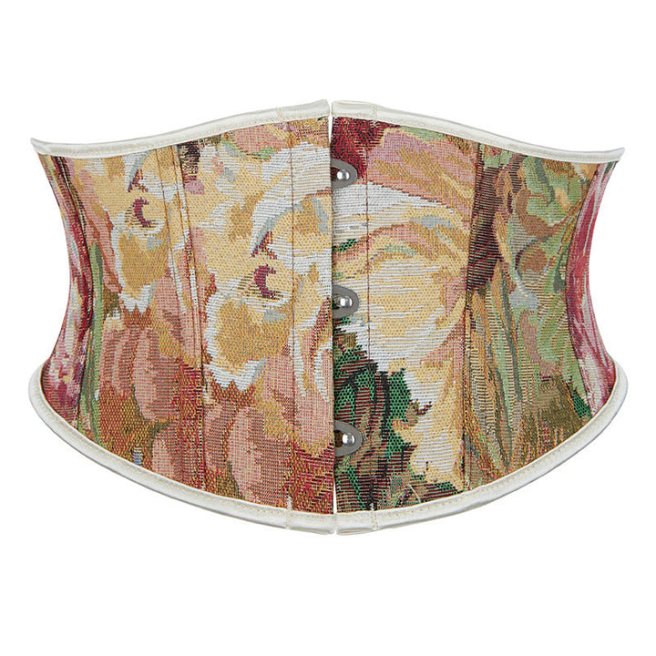 Retro Floral Jacquard Short Corset Fashion Outerwear for Daily & Party - Mixed Floral - 2XL - image 4