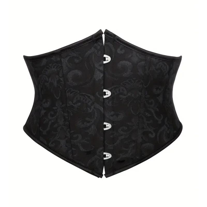Women Underbust Corset Waist Trainer Tummy Control Shaper - Black - 2XL - image 2
