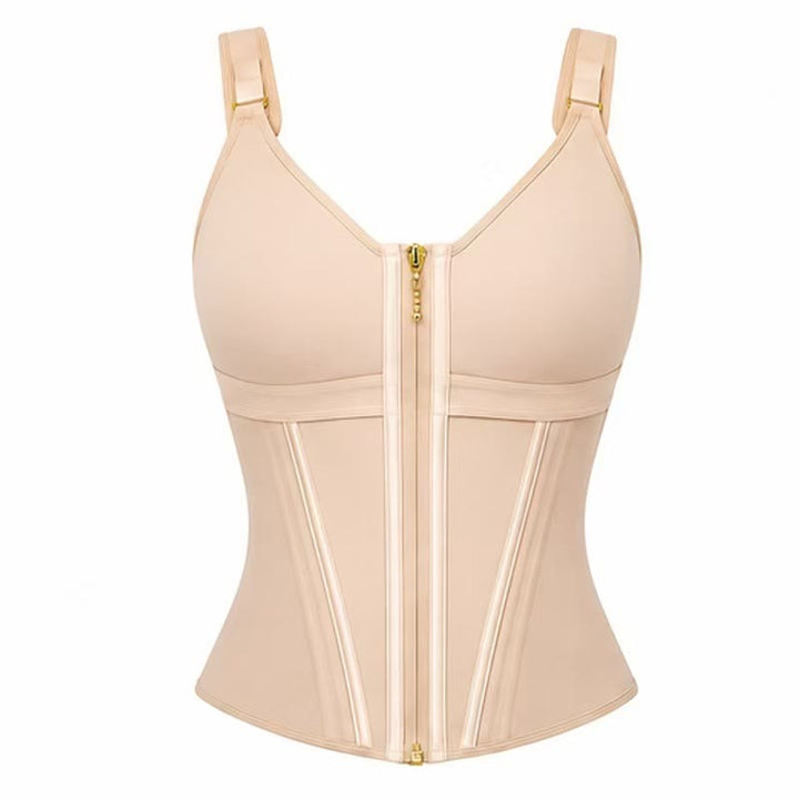 Women's  Underbust Shaper Vest Built-in Bra Waist Trainer Corset - Nude - 3XL - image 2