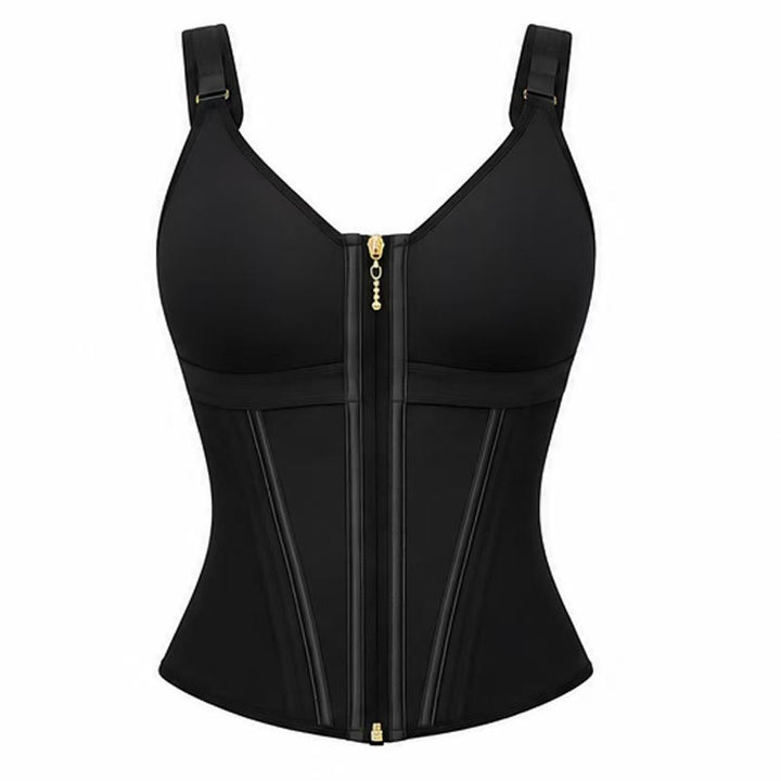 Women's  Underbust Shaper Vest Built-in Bra Waist Trainer Corset - Black - 3XL - image 1