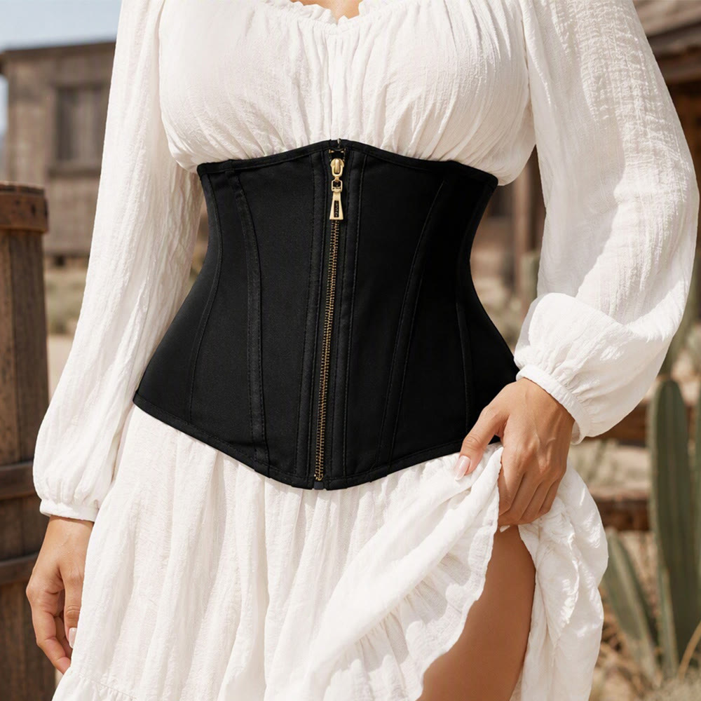 Women Nylon Boned Waist Trainer Multi Rear Hook Tummy Control Slim Corset Shaper - image 0