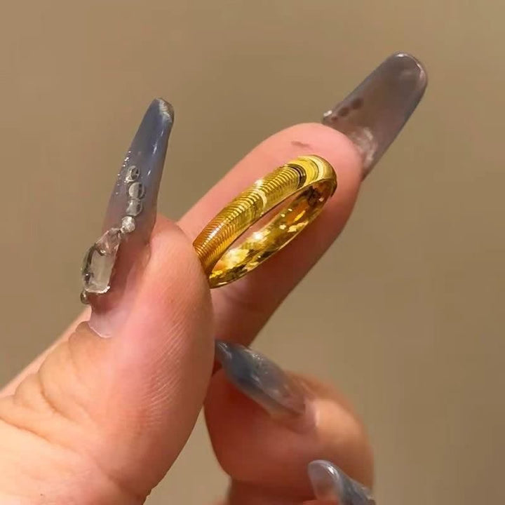 Cool Girl Everyday Jewelry Minimalist Textured Wave Ring - image 7