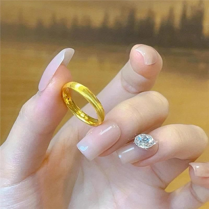 Cool Girl Everyday Jewelry Minimalist Textured Wave Ring - image 3