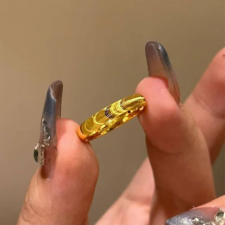 Cool Girl Everyday Jewelry Minimalist Textured Wave Ring - image 6