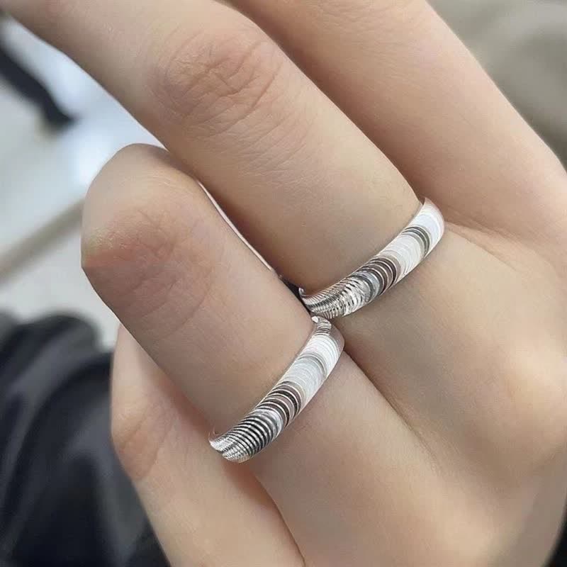 Cool Girl Everyday Jewelry Minimalist Textured Wave Ring - image 1