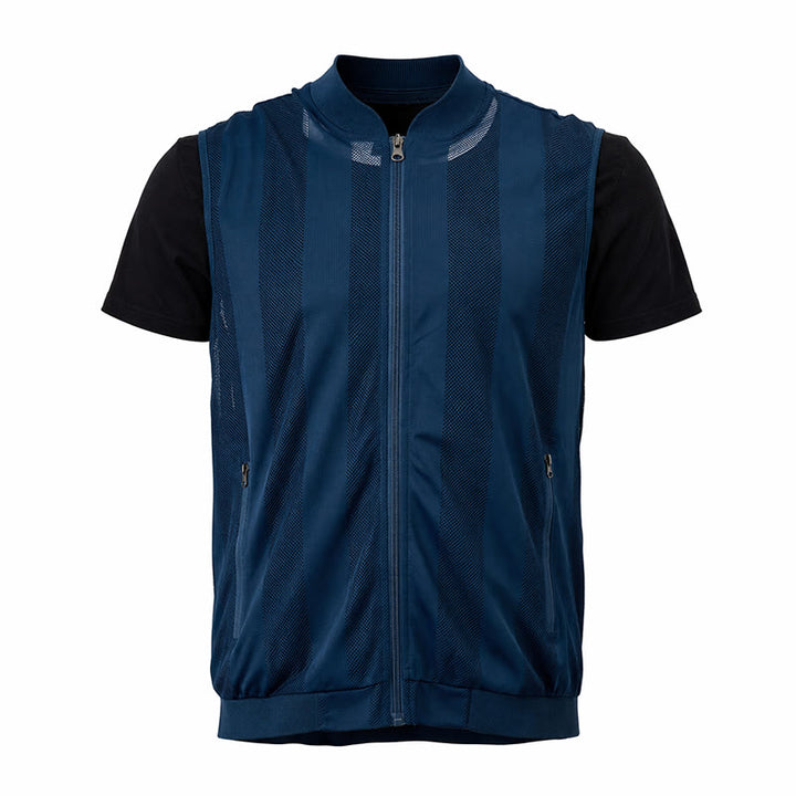Men's Lightweight See Through Mesh Zipper Jacket Casual Vest - image 11
