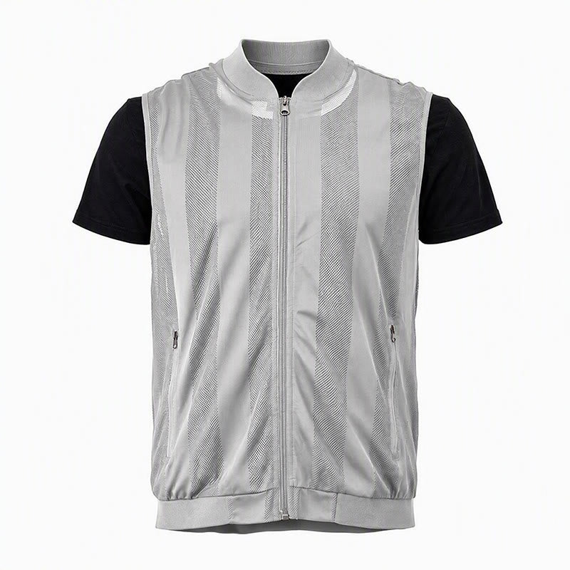 Men's Lightweight See Through Mesh Zipper Jacket Casual Vest - image 15