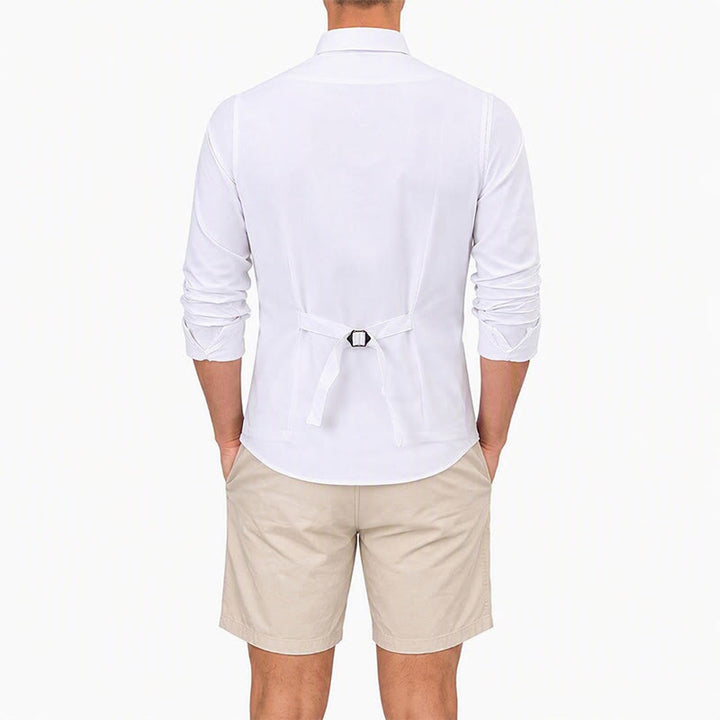 Men's Minimalist Linen Cotton Blend Casual Vest - image 2