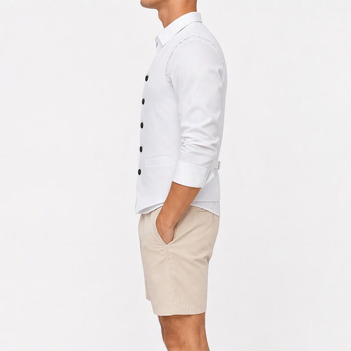 Men's Minimalist Linen Cotton Blend Casual Vest - image 3