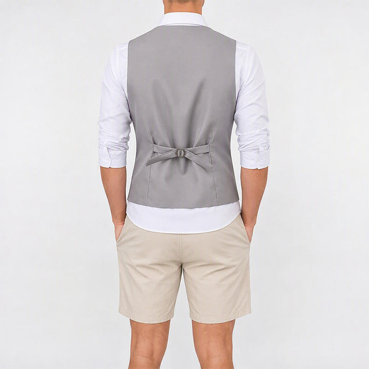 Men's British Slim Fit Suit Waistcoat Formal Business Vest - image 2