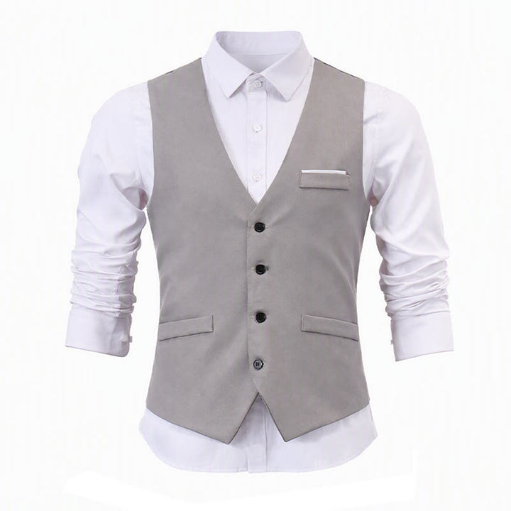 Men's British Slim Fit Suit Waistcoat Formal Business Vest - image 11