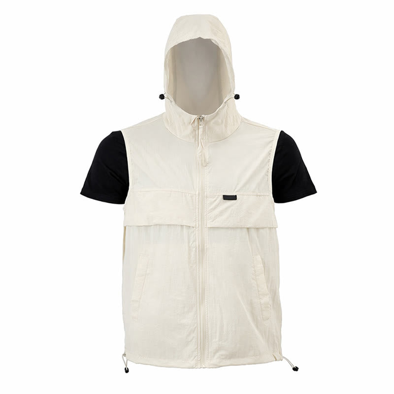 Men's Sun Protection Hooded Breathable Outdoor Sports Vest - image 23